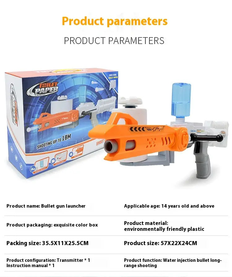 Paper Bullet Toy Toilet Paper Launcher For Children