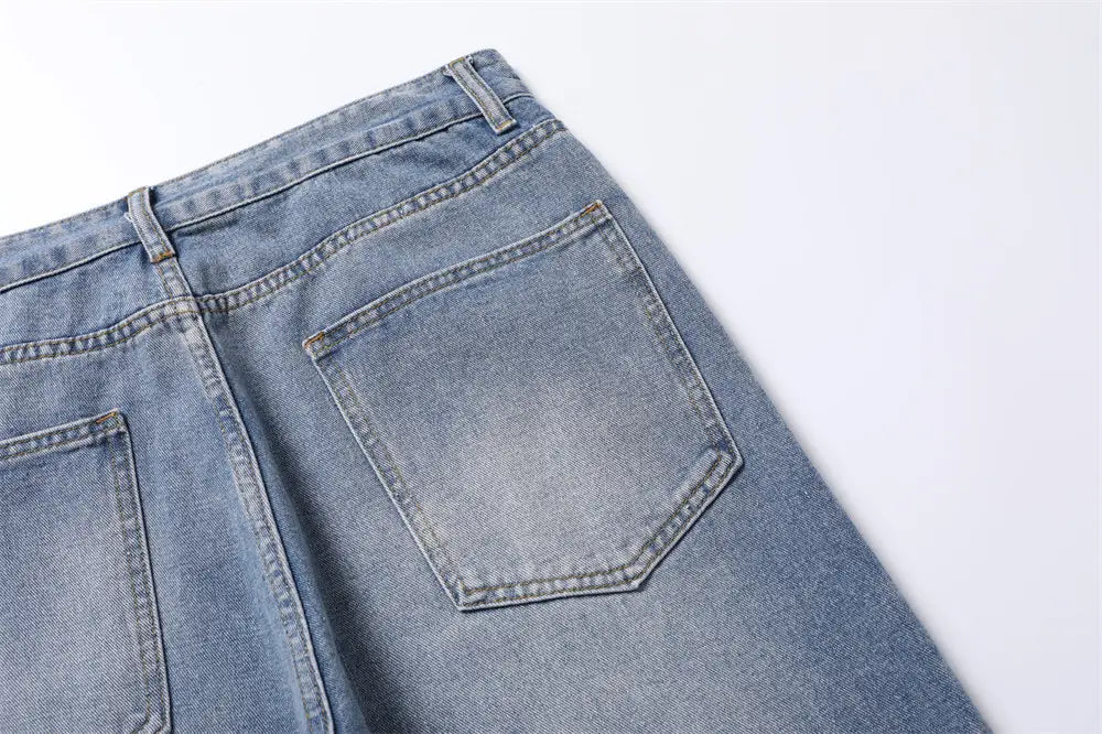 Tie-dye Gradient Denim Trousers Men