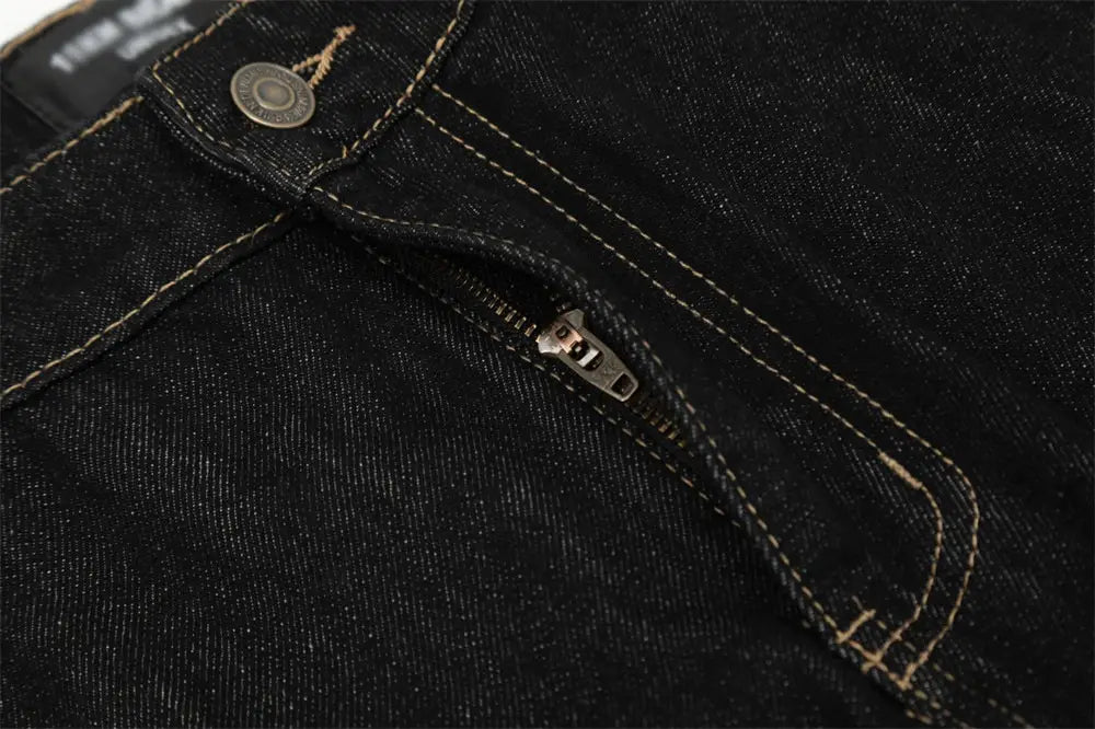 European And American Denim Straight-leg Trousers Men