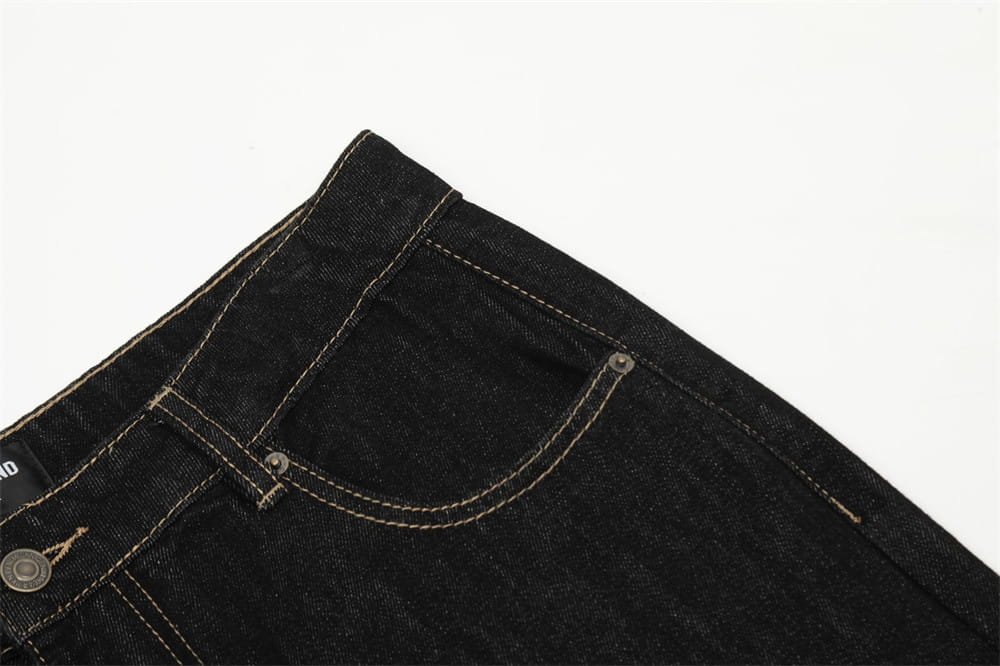 European And American Denim Straight-leg Trousers Men