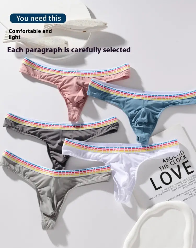 Men’s Transparent Ice Silk T Shape Men’s Summer Sexy Underwear