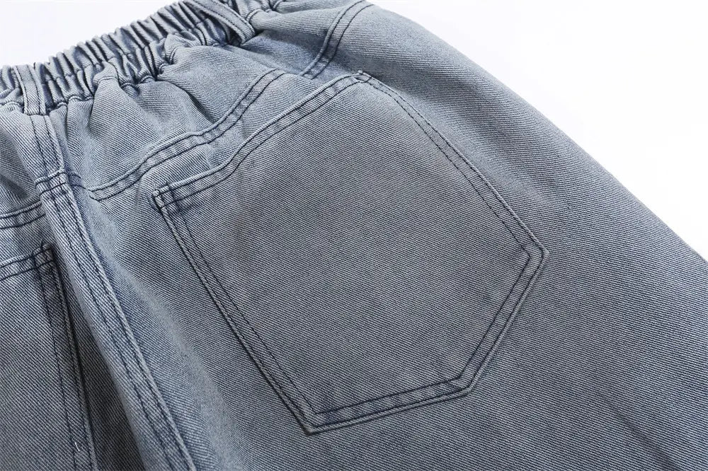 Fashion Personality Denim Loose Trousers Men