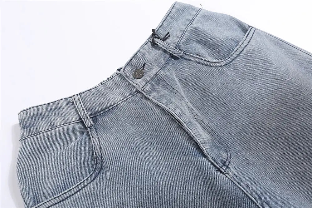 Fashion Personality Denim Loose Trousers Men