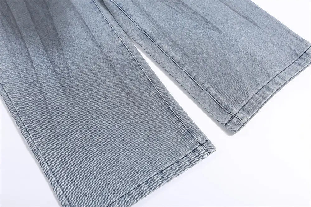 Fashion Personality Denim Loose Trousers Men