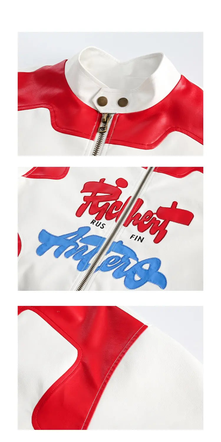 American Street Red Loose-fitting Baseball Uniform For Men