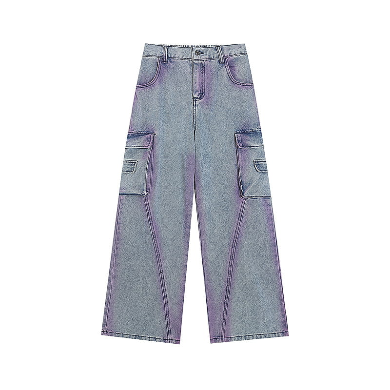 Punk Fashion Loose Straight Trousers Men