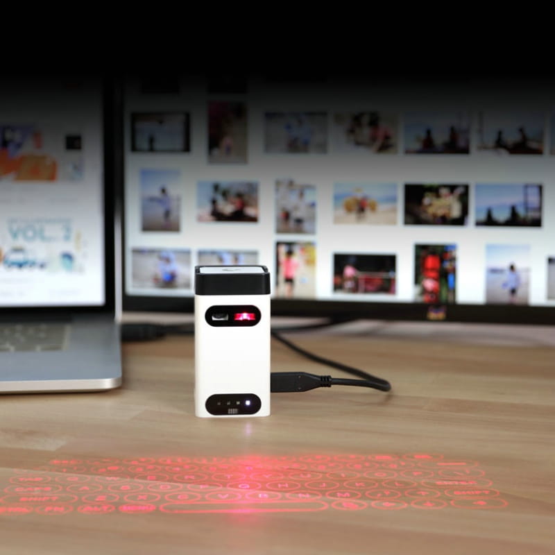 LEING FST Virtual Laser Keyboard Bluetooth Wireless Projector Phone Keyboard For Computer Pad Laptop With Mouse Function