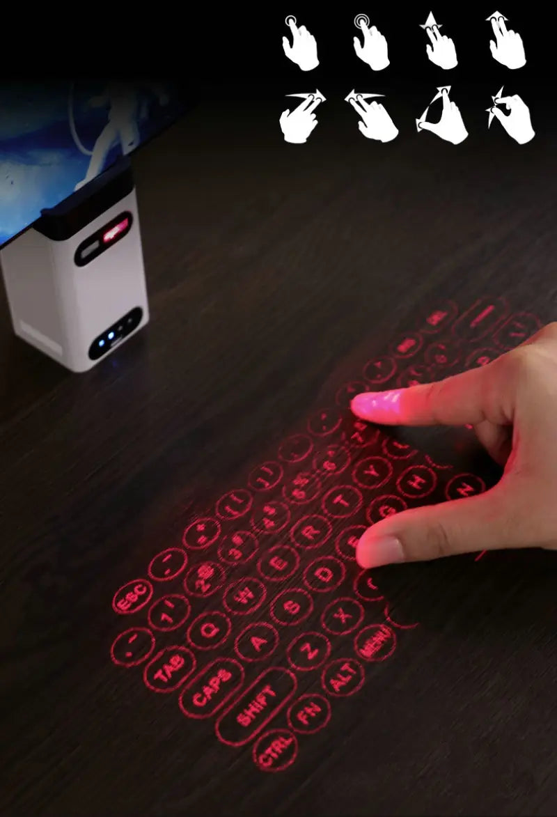 LEING FST Virtual Laser Keyboard Bluetooth Wireless Projector Phone Keyboard For Computer Pad Laptop With Mouse Function