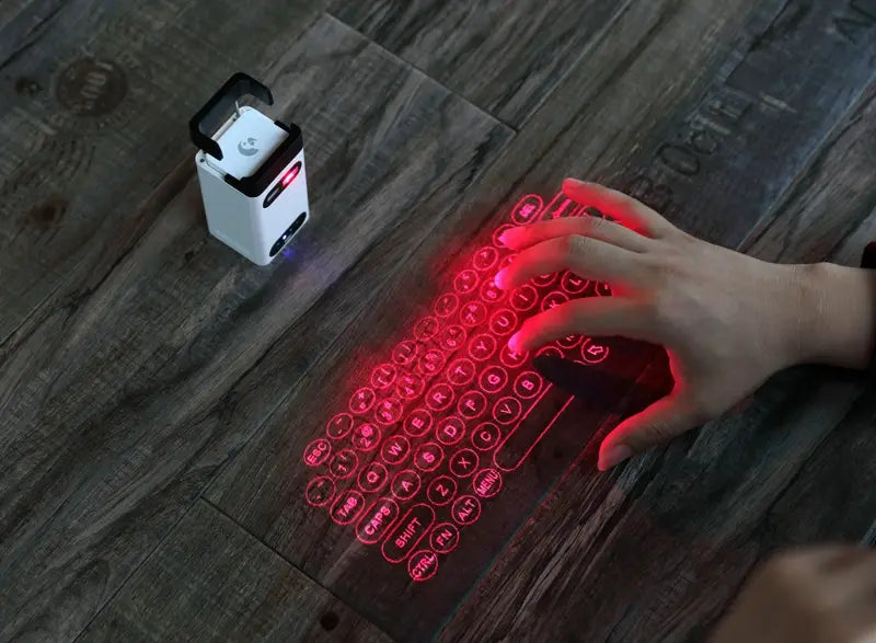 LEING FST Virtual Laser Keyboard Bluetooth Wireless Projector Phone Keyboard For Computer Pad Laptop With Mouse Function