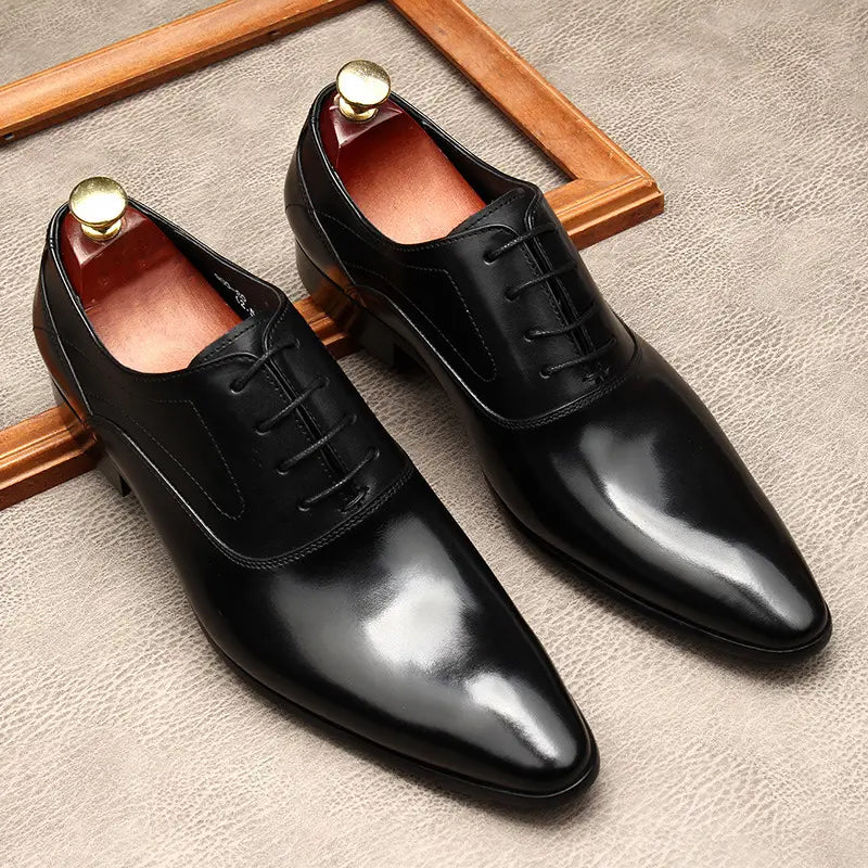 Men’s Lace-up Pointed Formal Leather Shoes