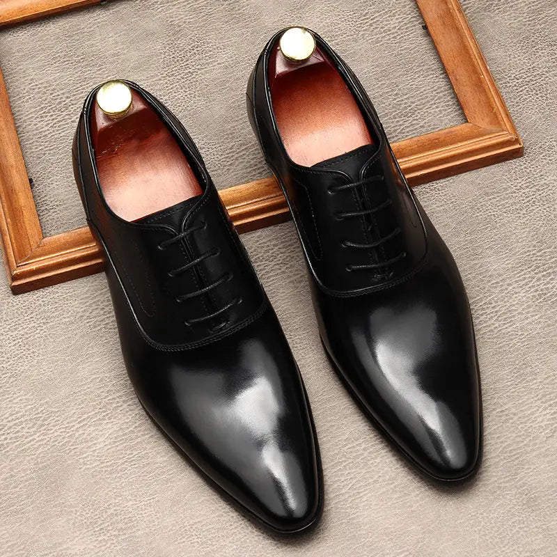 Men’s Lace-up Pointed Formal Leather Shoes