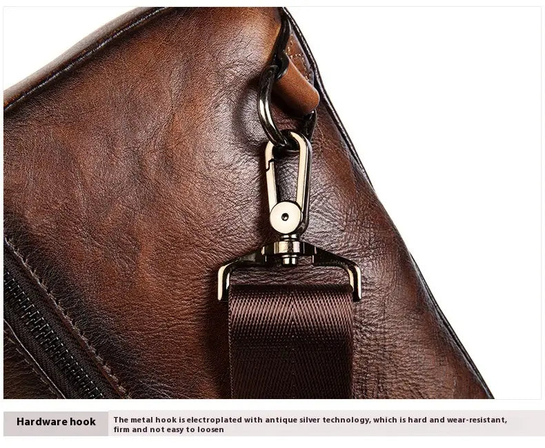 Retro Men’s Top Layer Cowhide Messenger Bag