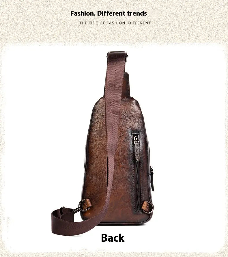 Retro Men’s Top Layer Cowhide Messenger Bag