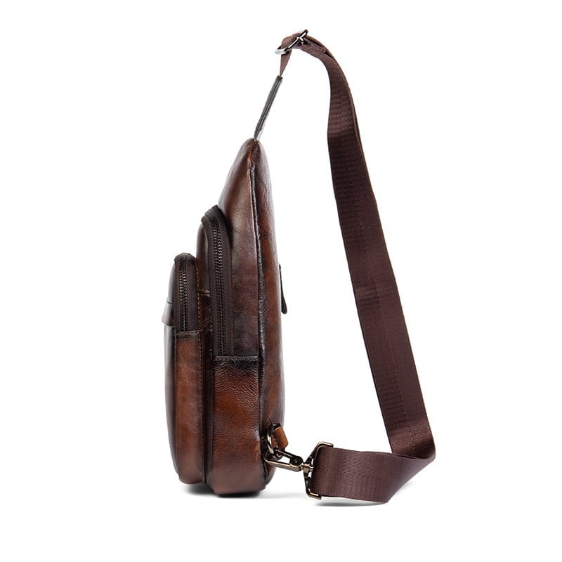 Retro Men’s Top Layer Cowhide Messenger Bag