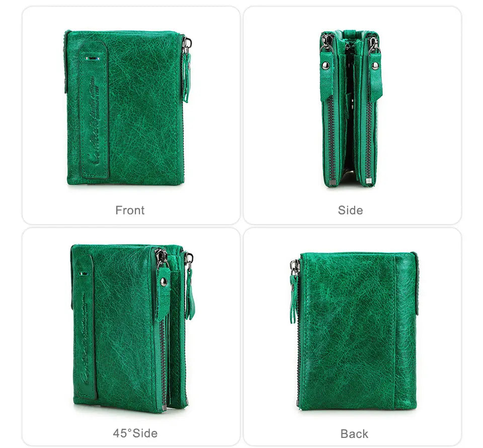 Genuine Leather Men’s Short Chic Coin Purse