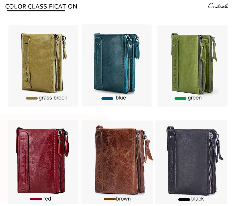 Genuine Leather Men’s Short Chic Coin Purse