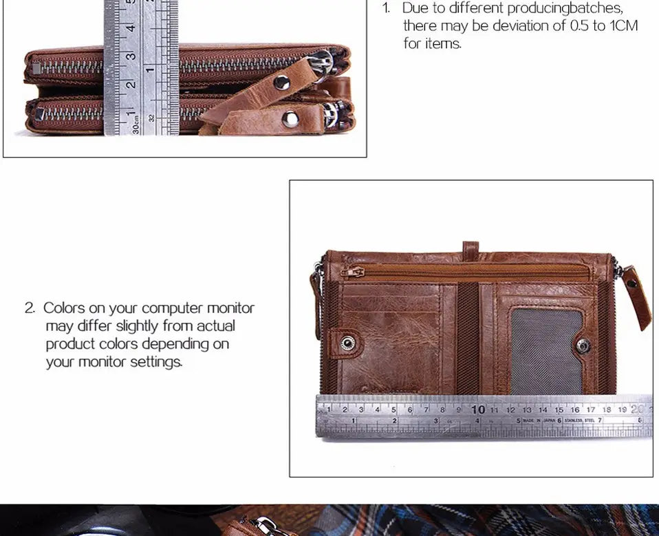 Genuine Leather Men’s Short Chic Coin Purse