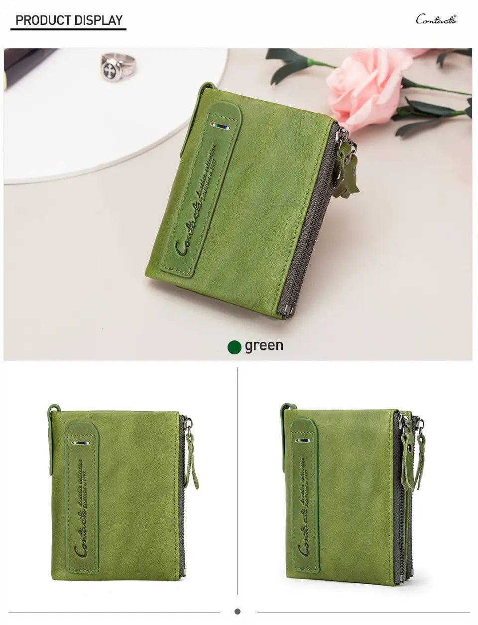 Genuine Leather Men’s Short Chic Coin Purse