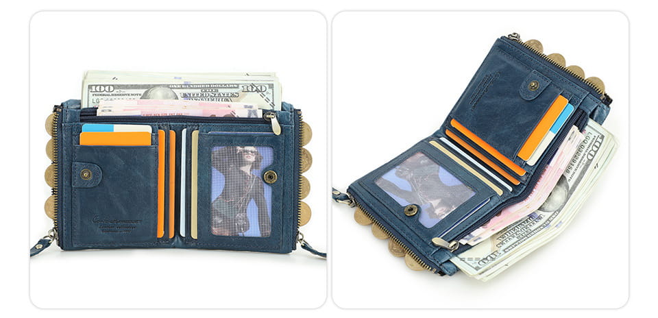 Genuine Leather Men’s Short Chic Coin Purse