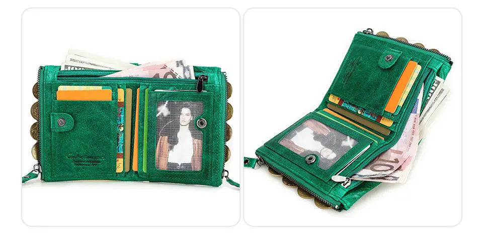 Genuine Leather Men’s Short Chic Coin Purse