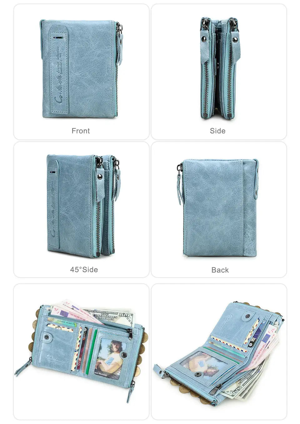 Genuine Leather Men’s Short Chic Coin Purse