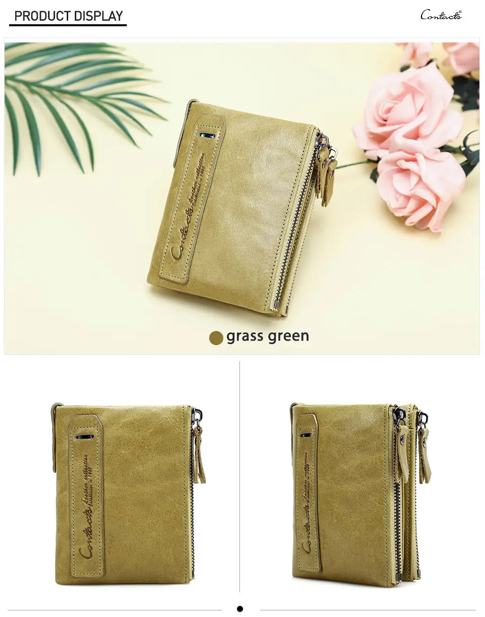 Genuine Leather Men’s Short Chic Coin Purse