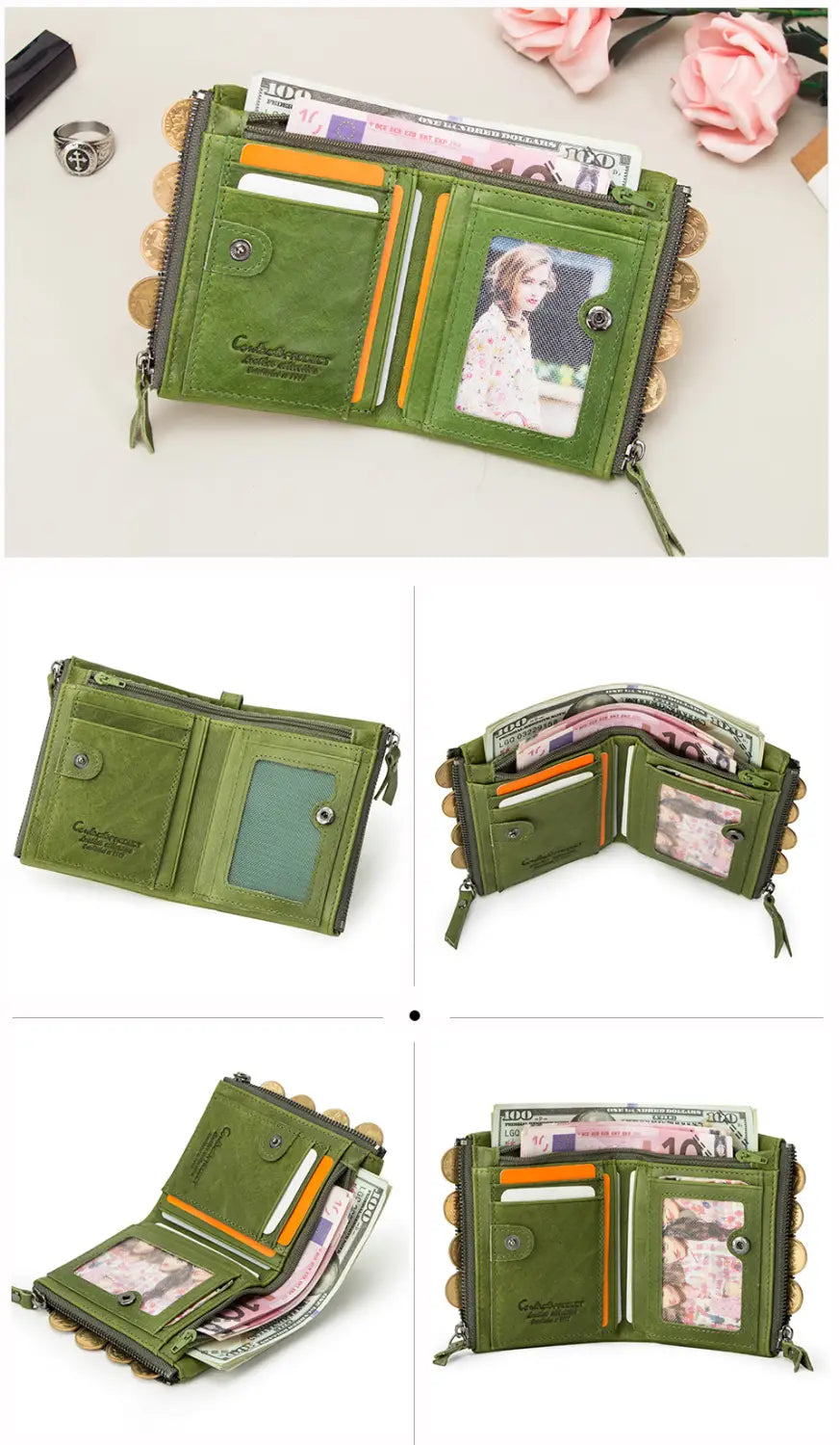 Genuine Leather Men’s Short Chic Coin Purse