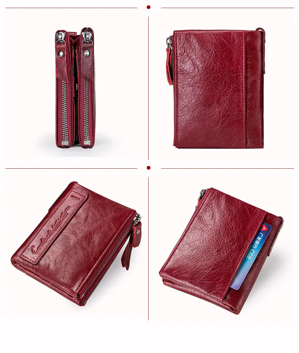 Genuine Leather Men’s Short Chic Coin Purse