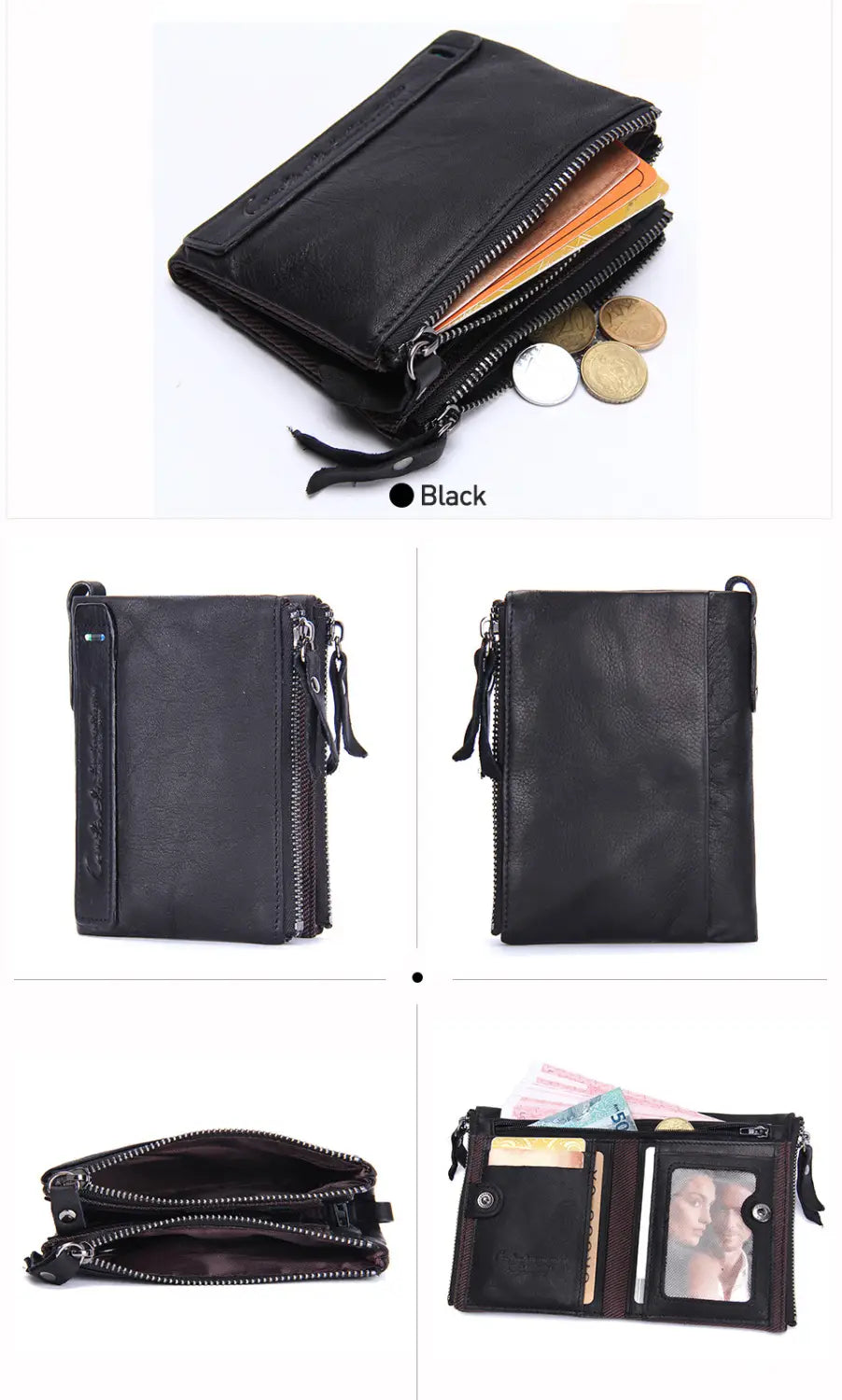 Genuine Leather Men’s Short Chic Coin Purse