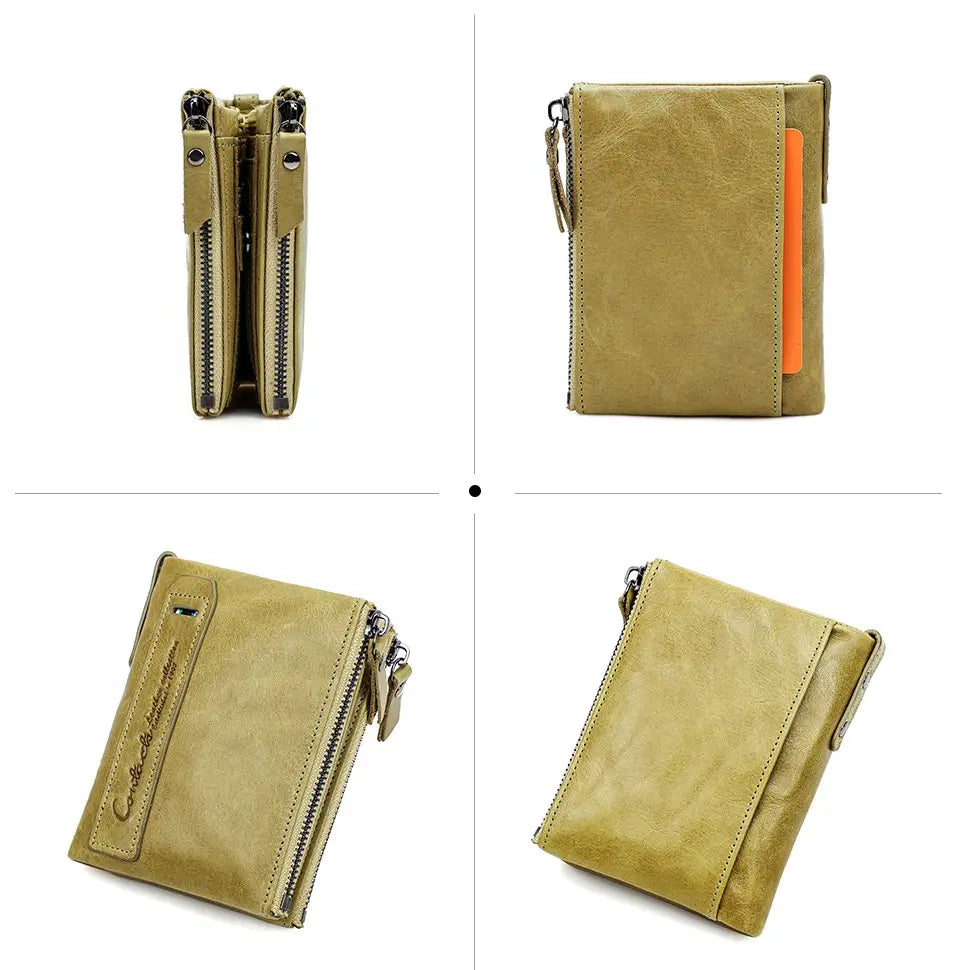 Genuine Leather Men’s Short Chic Coin Purse