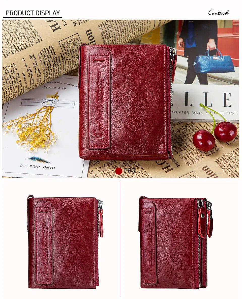 Genuine Leather Men’s Short Chic Coin Purse