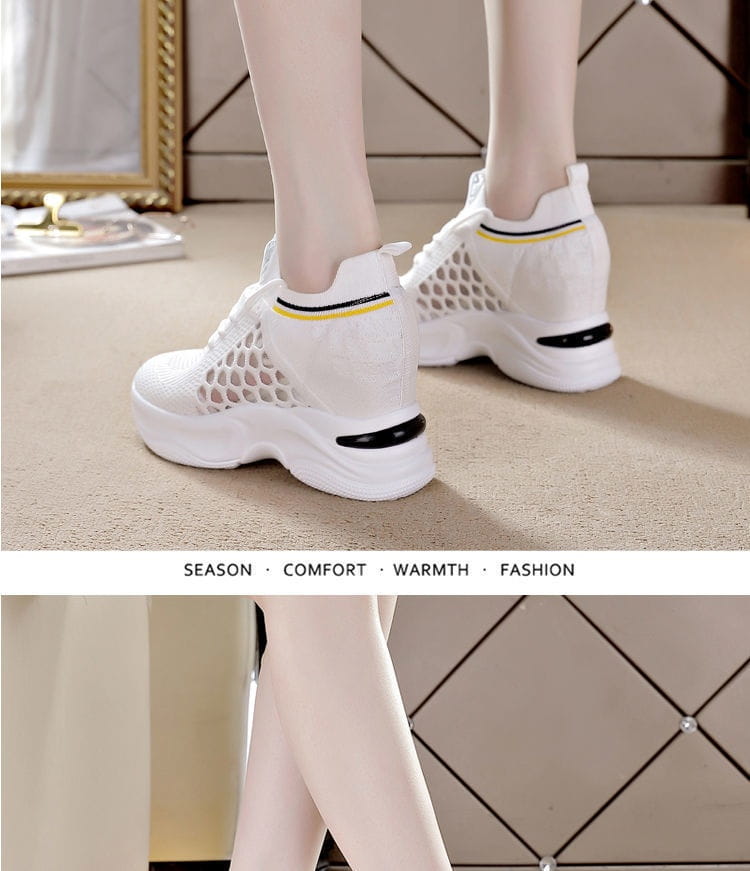 Breathable Slimming Height Increasing Insole Women’s Shoes Casual Sneaker Women