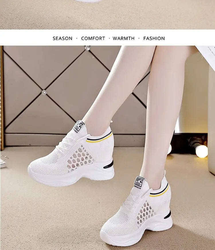 Breathable Slimming Height Increasing Insole Women’s Shoes Casual Sneaker Women