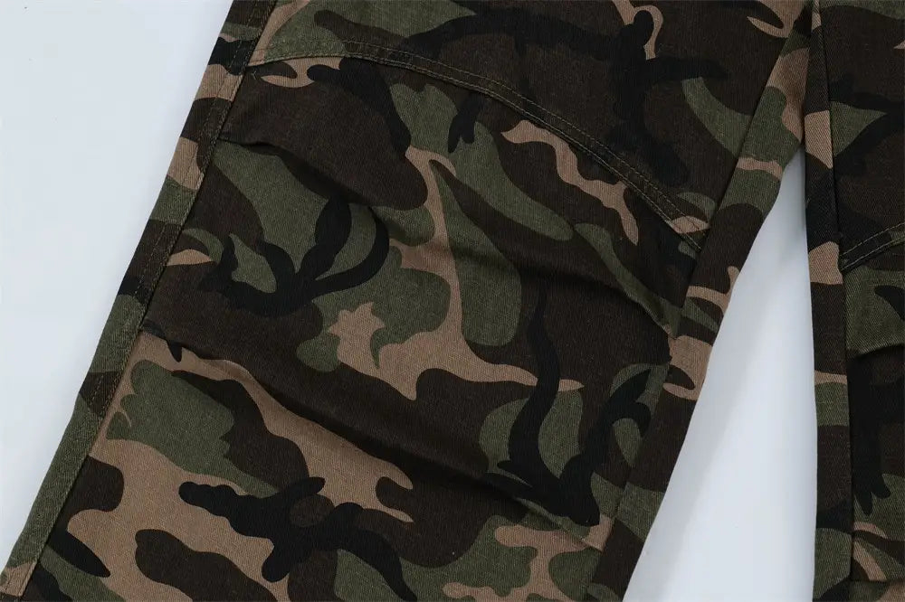 Fashion Personality Camouflage Workwear Trousers Men