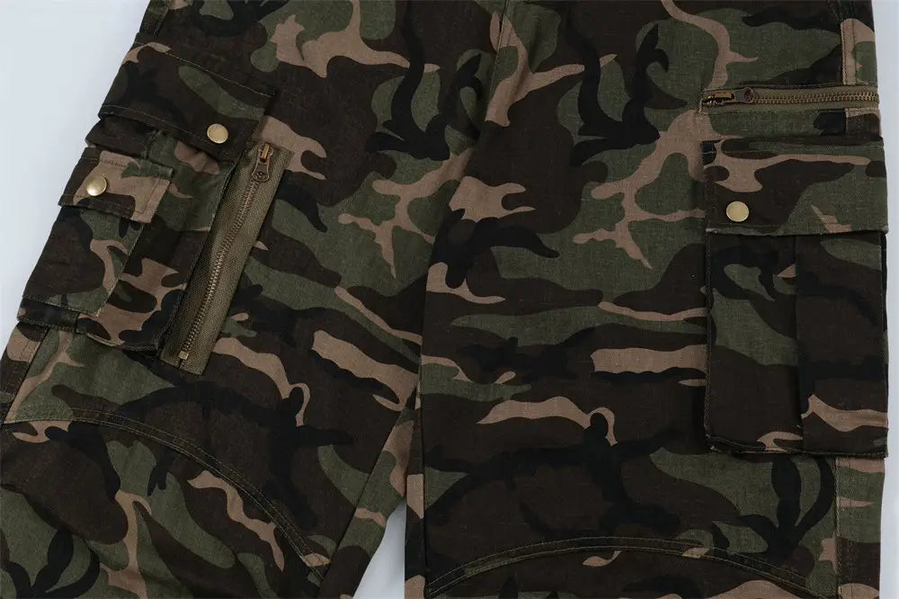 Fashion Personality Camouflage Workwear Trousers Men