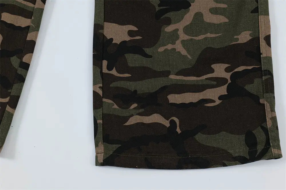 Fashion Personality Camouflage Workwear Trousers Men