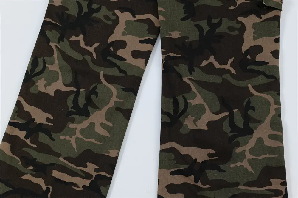 Fashion Personality Camouflage Workwear Trousers Men