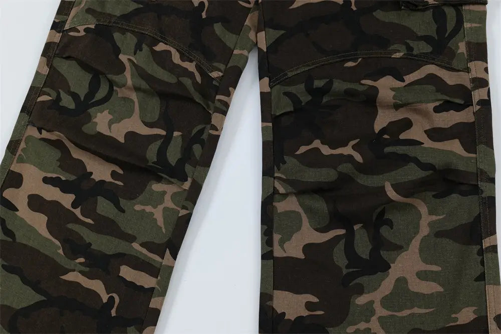Fashion Personality Camouflage Workwear Trousers Men