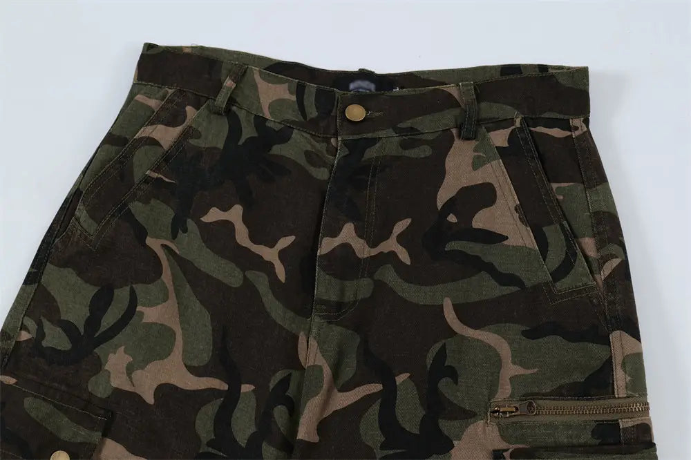 Fashion Personality Camouflage Workwear Trousers Men