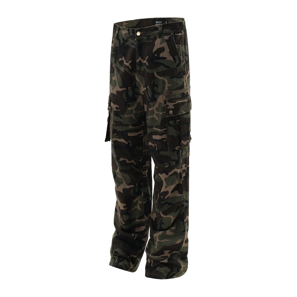 Fashion Personality Camouflage Workwear Trousers Men