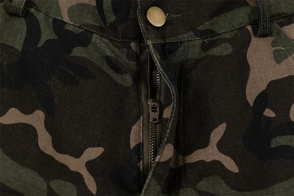 Fashion Personality Camouflage Workwear Trousers Men