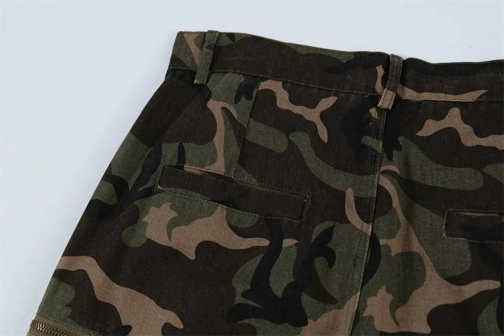 Fashion Personality Camouflage Workwear Trousers Men