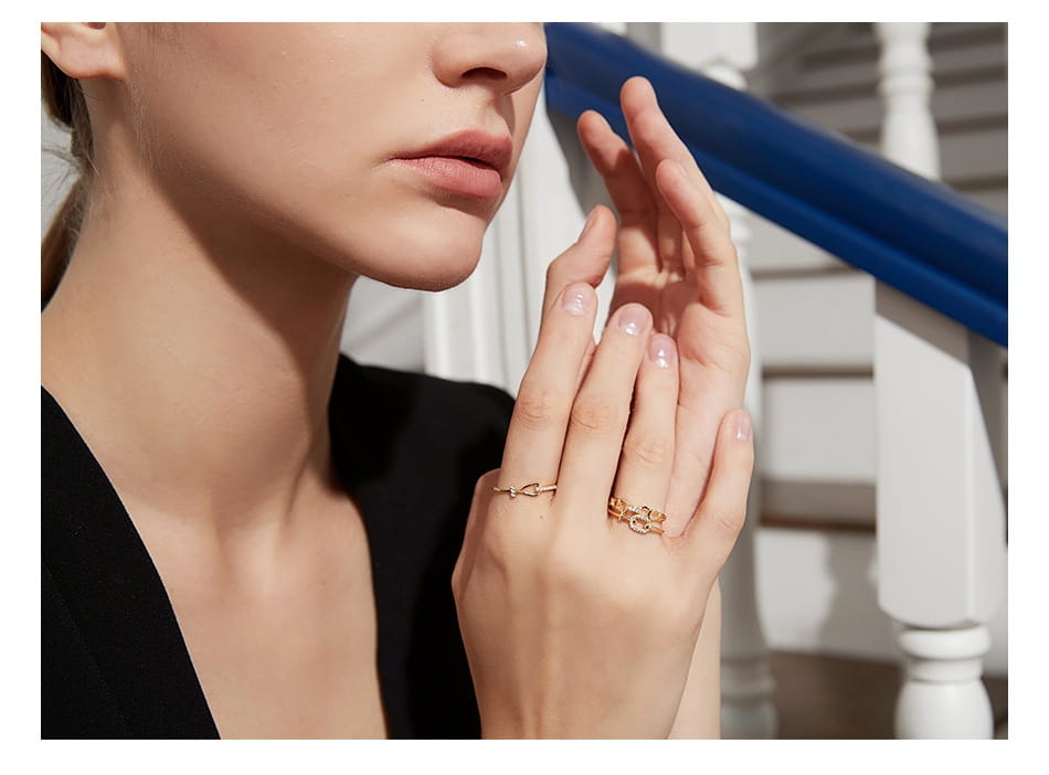 Ring Female S925 Sterling Silver Micro Inlaid Zircon