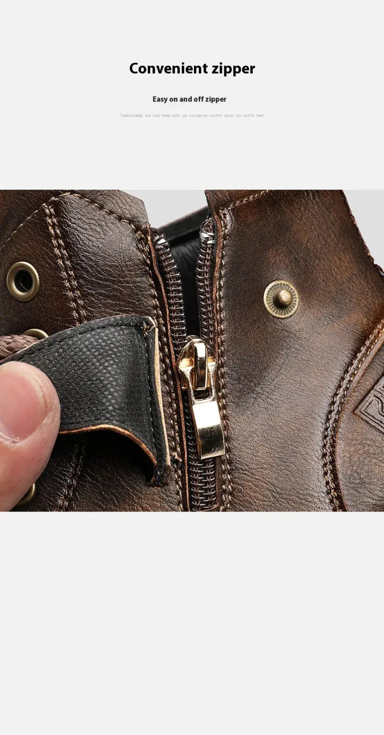 Retro British Style High Cut Martin Boots For Men