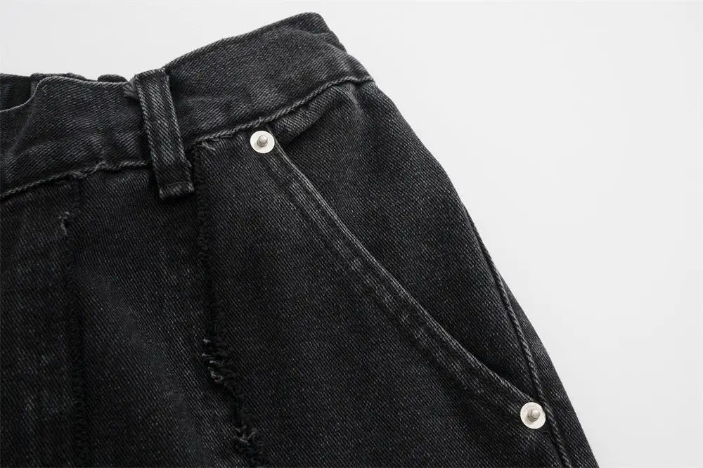 Fashion Personality Loose Denim Trousers Men