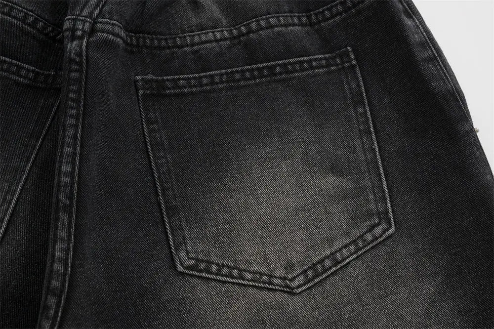 Fashion Personality Loose Denim Trousers Men