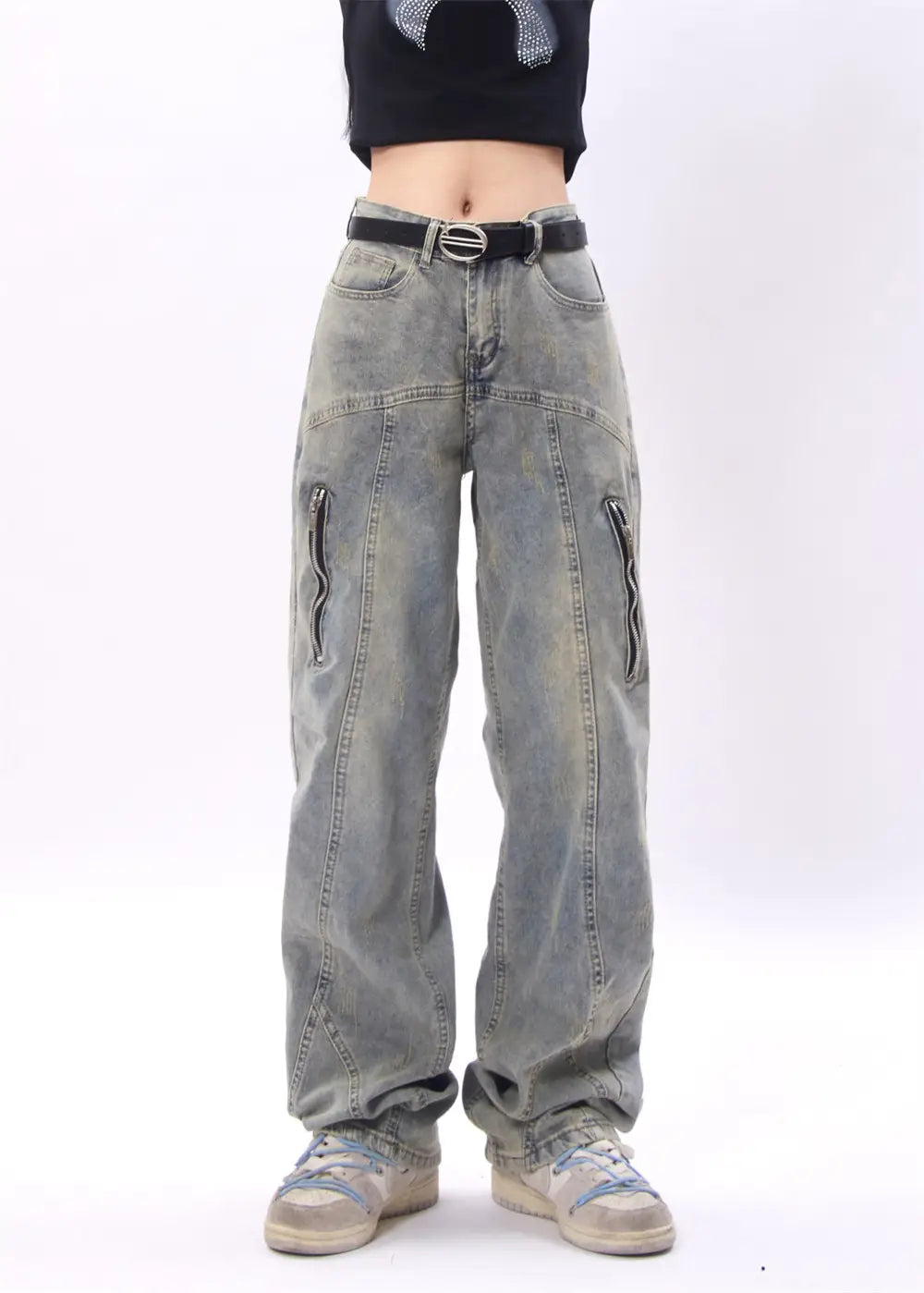 Heavy Industry Wash Denim Trousers Men