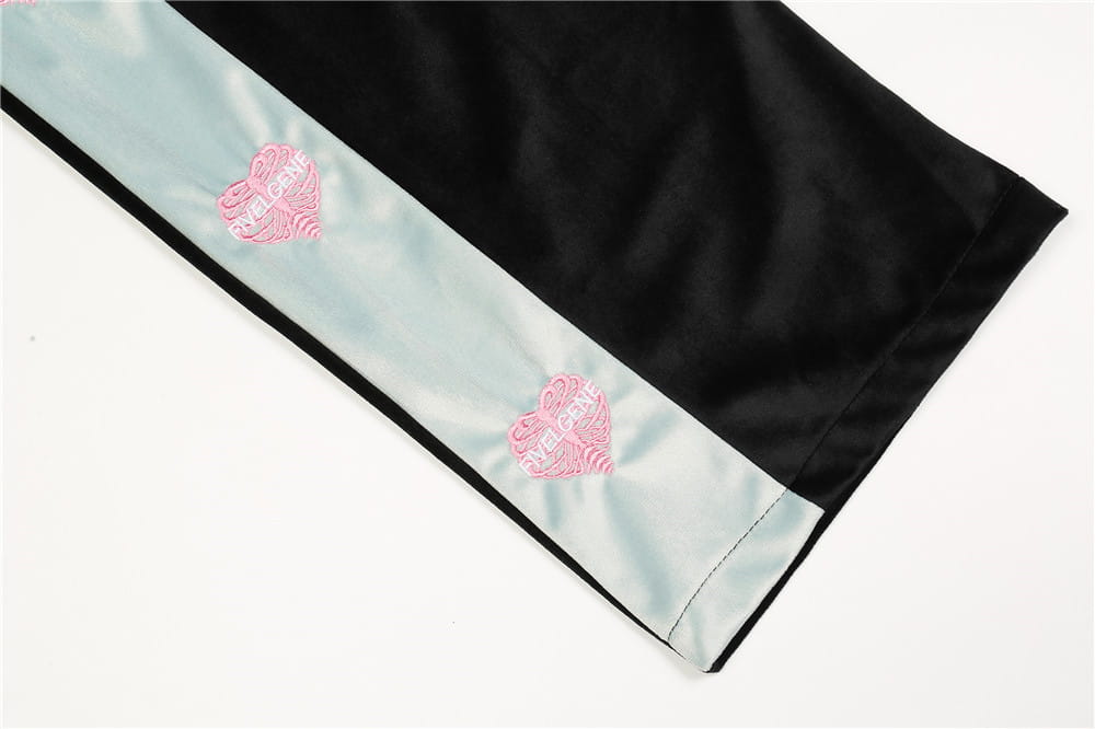 Love Embroidery Stitching Casual Suit Men