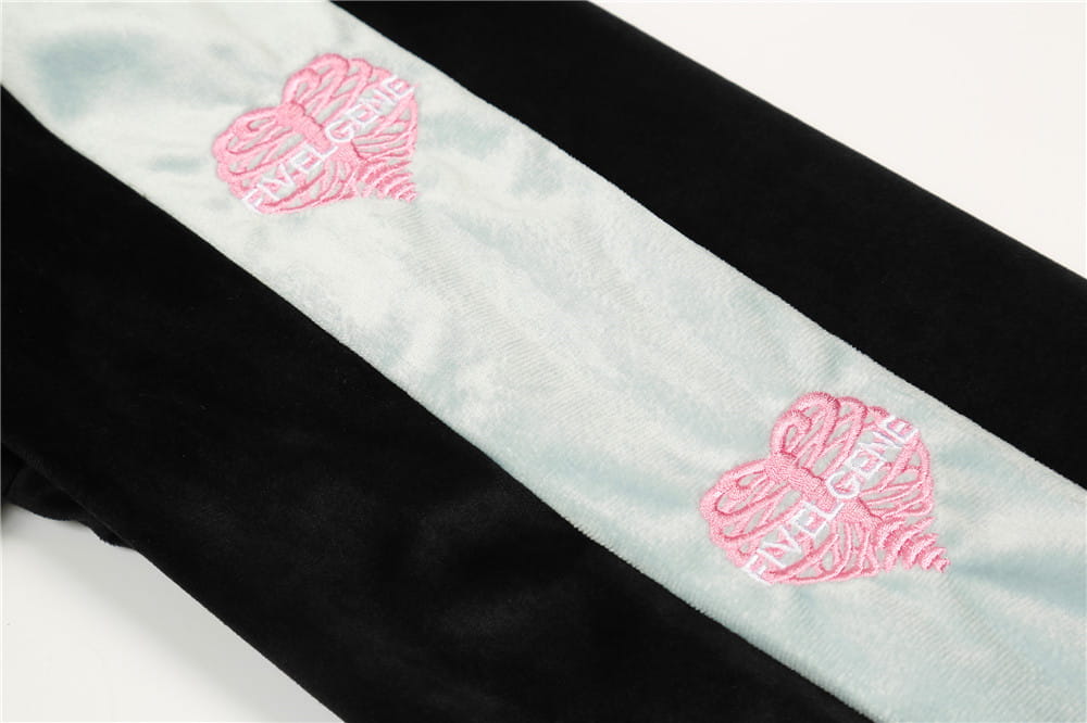 Love Embroidery Stitching Casual Suit Men