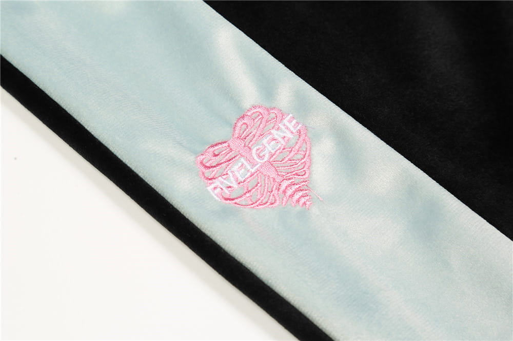 Love Embroidery Stitching Casual Suit Men